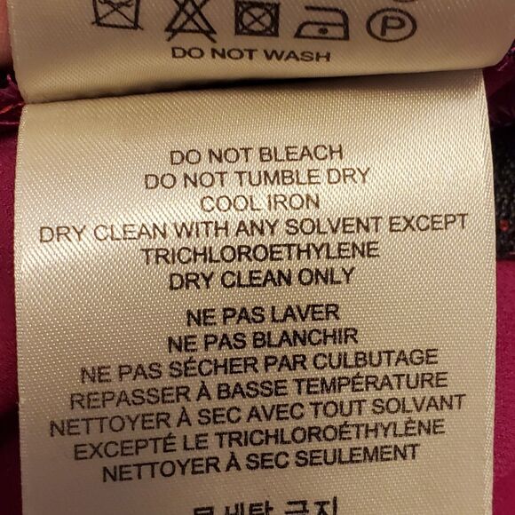 Burberry London Silk Deep Pink Sheath Dress Pleated Top Size 8 Designer Cocktail - Picture 11 of 14